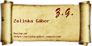 Zelinka Gábor névjegykártya
