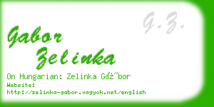 gabor zelinka business card